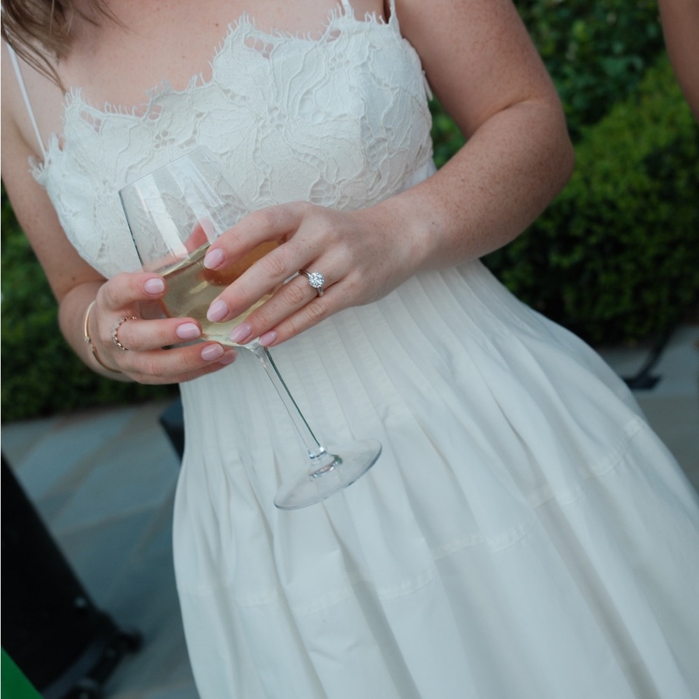 Simkhai Lilianna Lace Midi Dress in White Multi - Picture 4 of 5